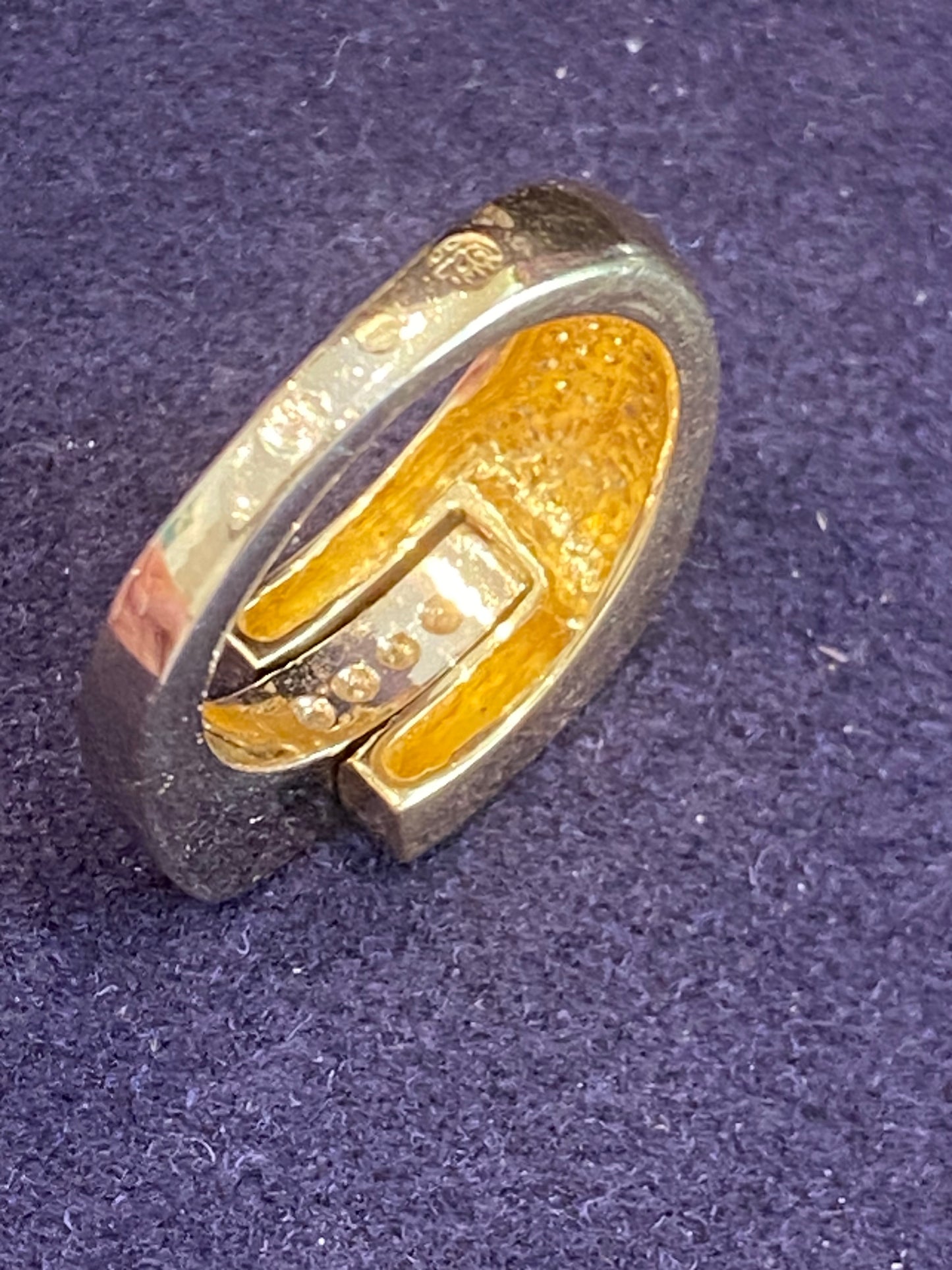 BAGUE MODERNISTE OR & DIAMANTS