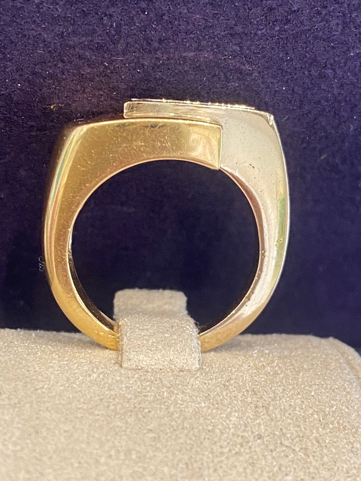 BAGUE MODERNISTE OR & DIAMANTS