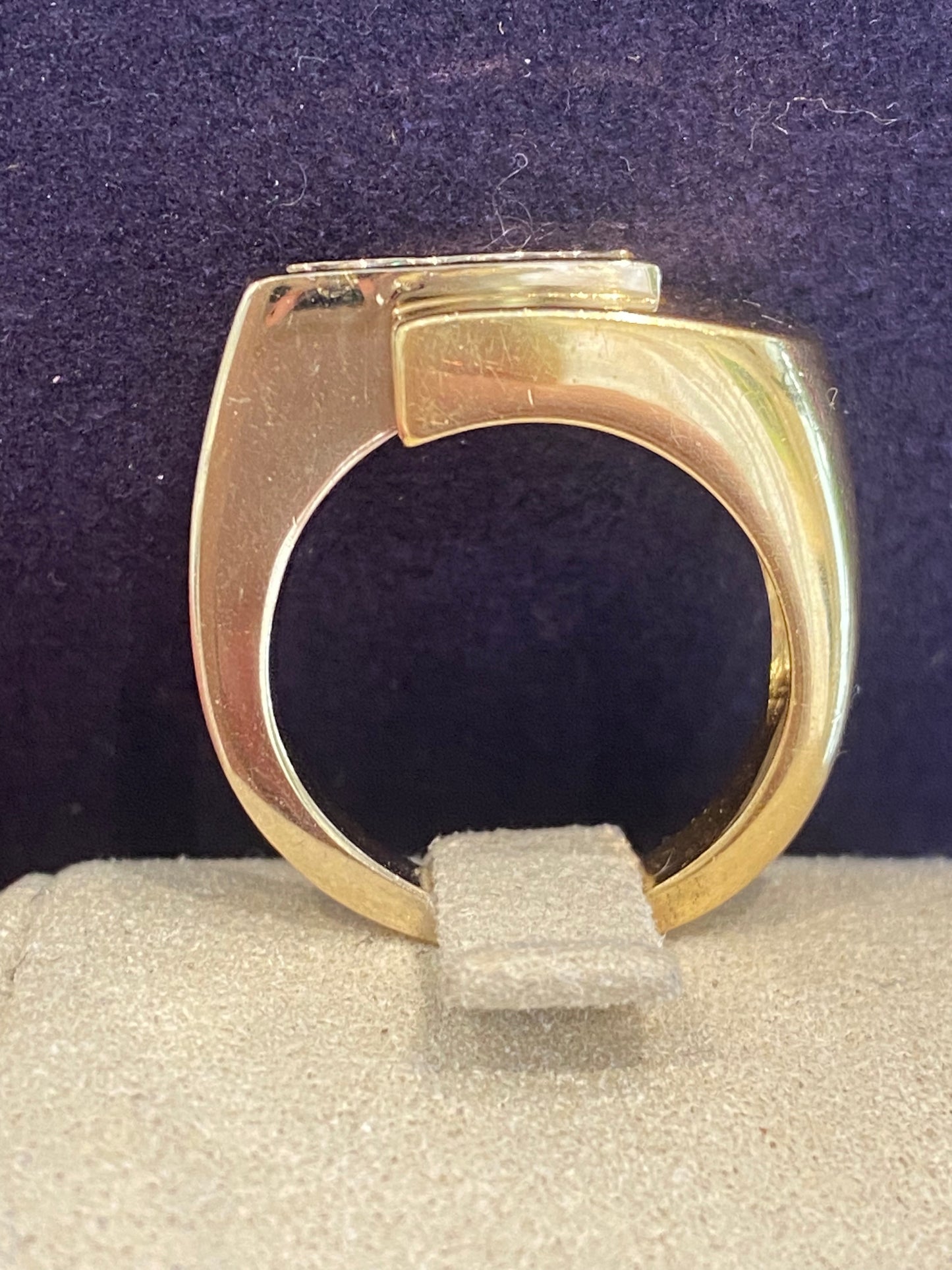 BAGUE MODERNISTE OR & DIAMANTS