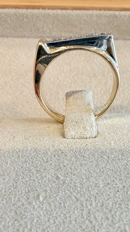CHEVALIERE PETITE BAGUE TANK DIAMANTS
