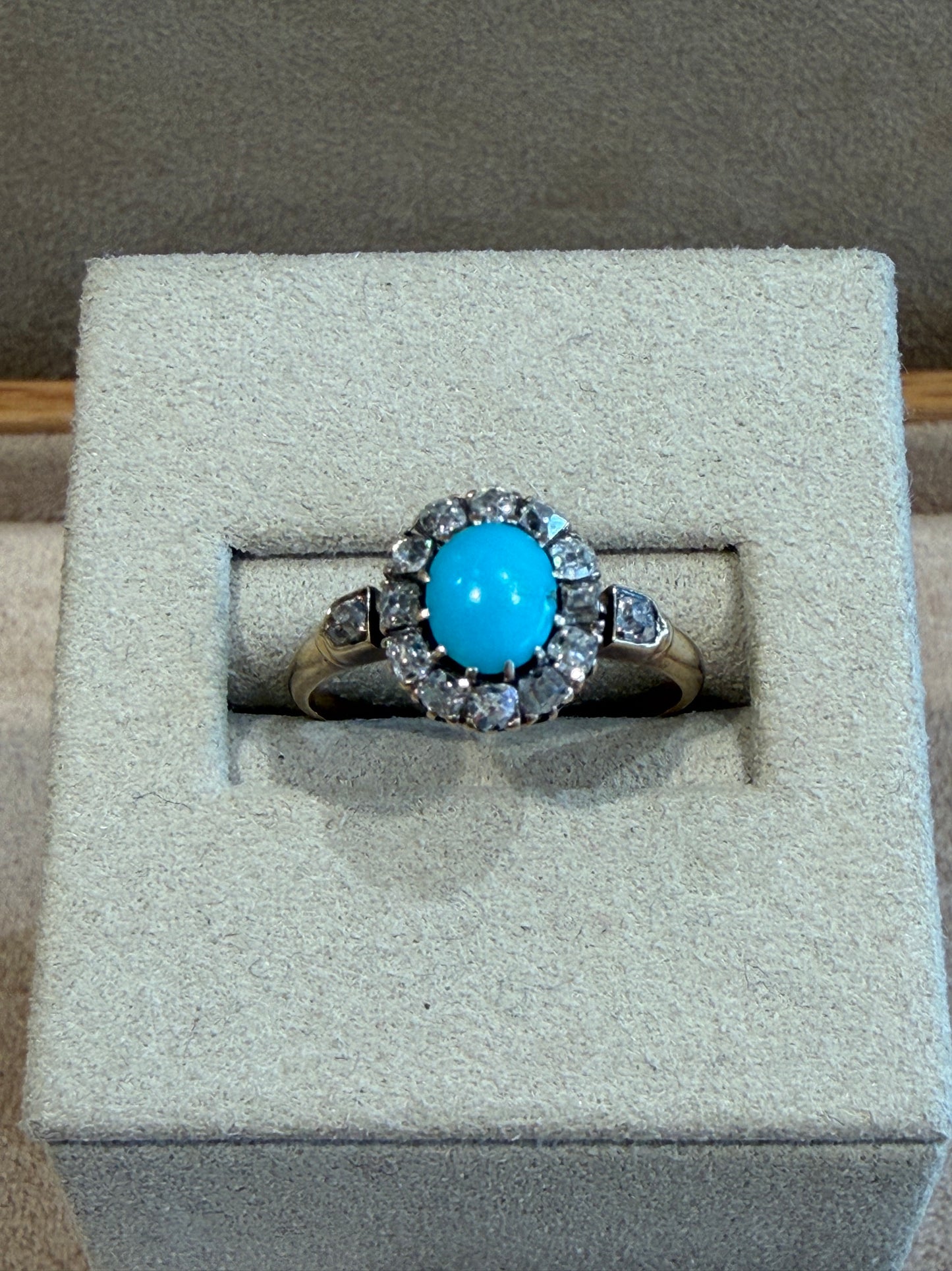 BAGUE MARGUERITE TURQUOISES & DIAMANTS