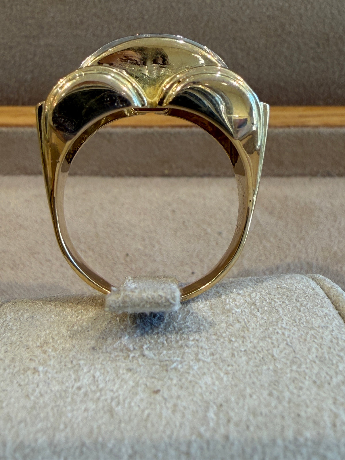 BAGUE TANK MODELE A PONT OR & DIAMANTS