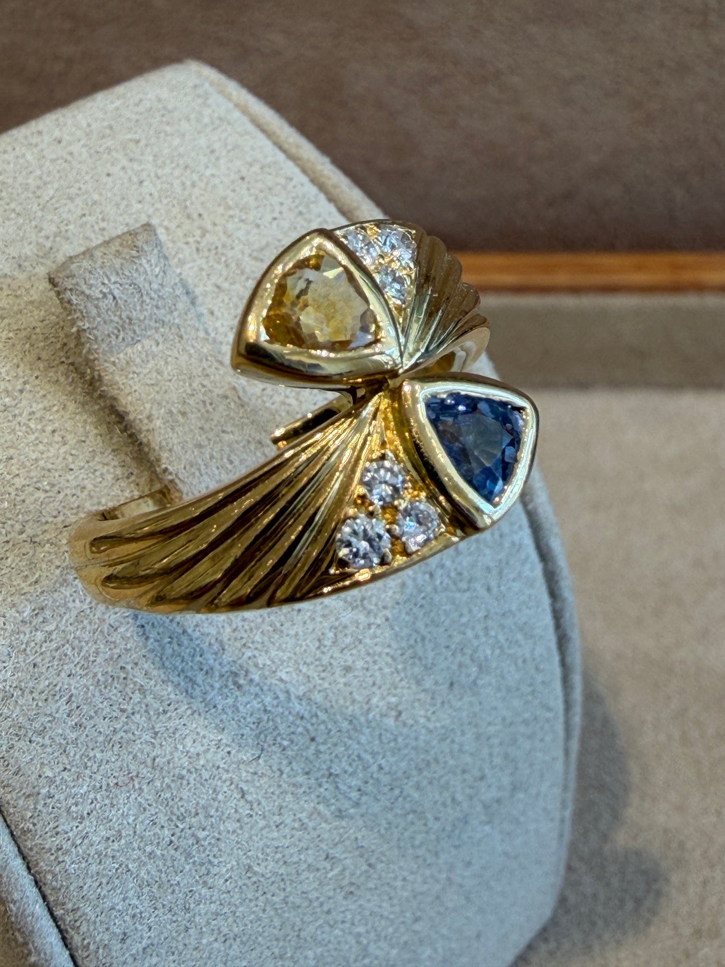 BAGUE TOI & MOI SAPHIR BLEU SAPHIR JAUNE