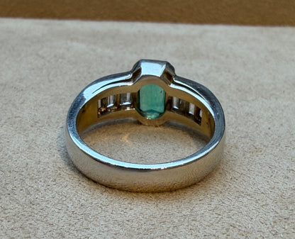 BAGUE EMERAUDE & DIAMANTS