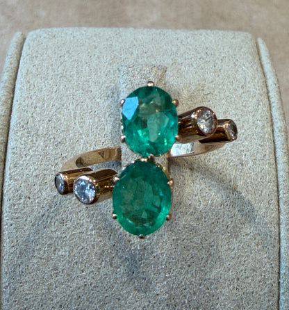 BAGUE TOI & MOI EMERAUDES ET DIAMANTS