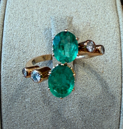 BAGUE TOI & MOI EMERAUDES ET DIAMANTS