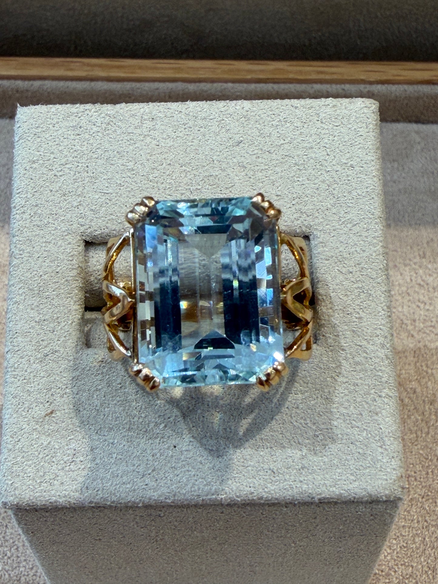 BAGUE COCKTAIL AIGUE-MARINE