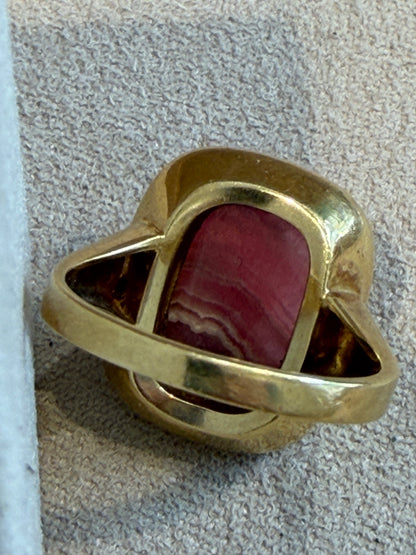 BAGUE VINTAGE RHODOCHROSITE & OR