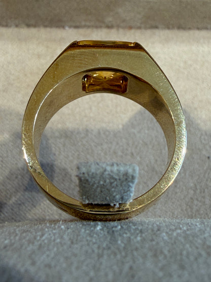 CARTIER, BAGUE TANK OR JAUNE  & CITRINE