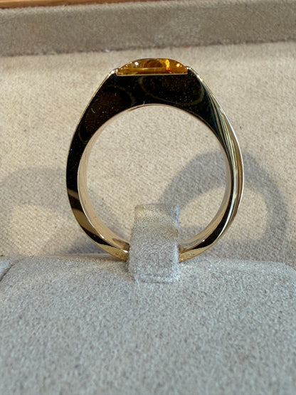 CARTIER, BAGUE TANK OR JAUNE  & CITRINE