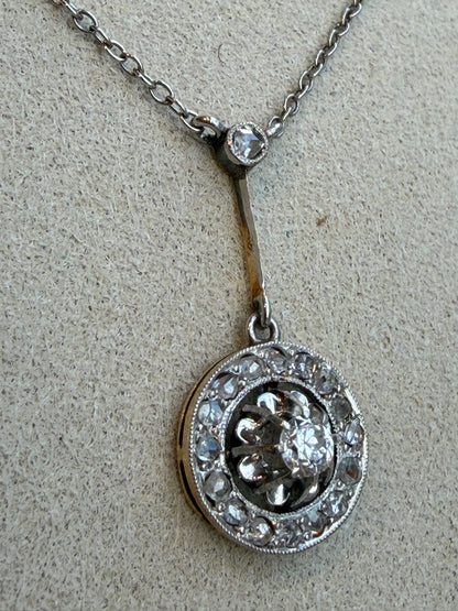 COLLIER PENDENTIF  CIBLE ART DECO