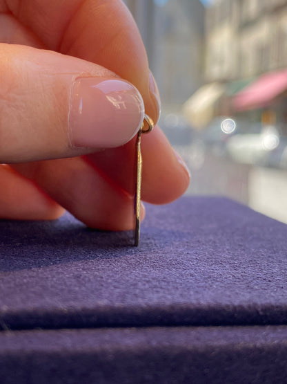 J. HOLY, MEDAILLE DE LA VIERGE EMAUX BLEUS