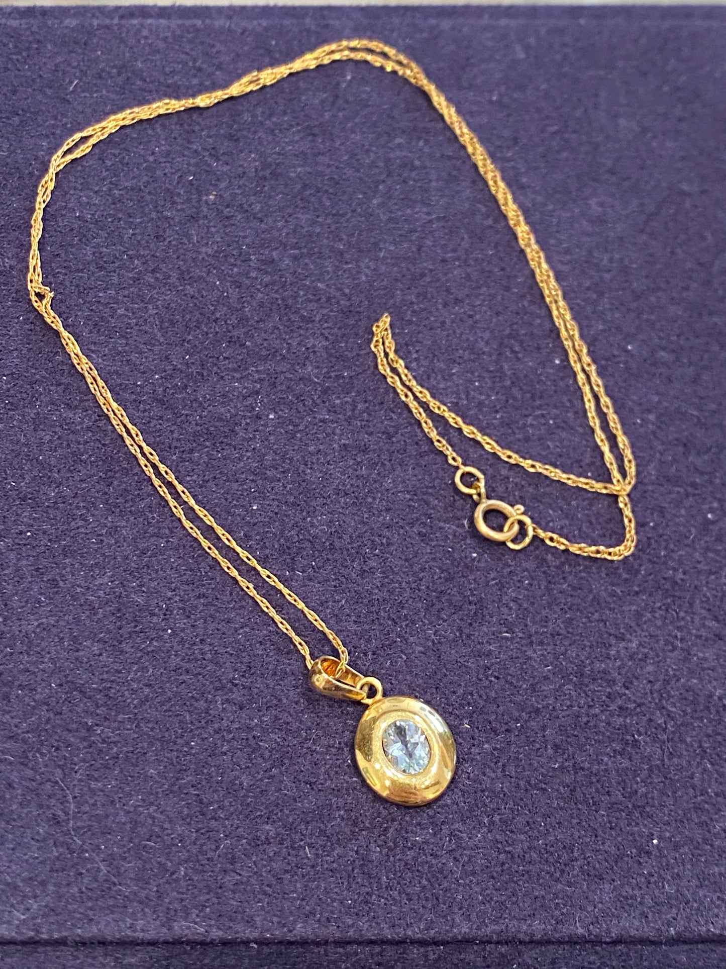 Pendentif aigue-marine