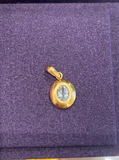 Pendentif aigue-marine