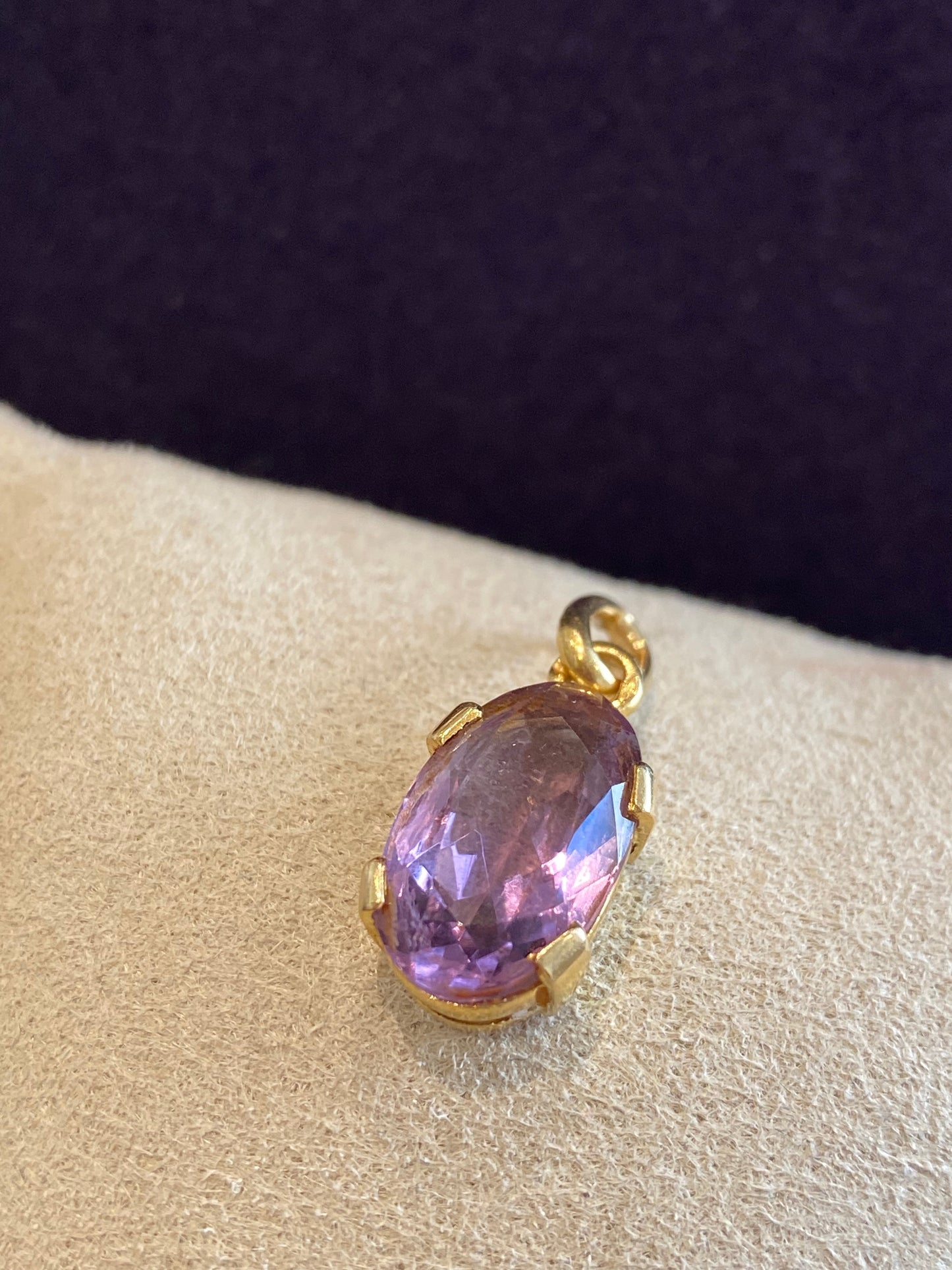 PENDENTIF OR & AMETHYSTE