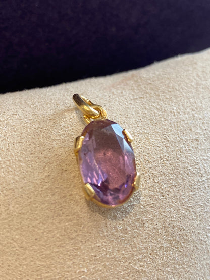 PENDENTIF OR & AMETHYSTE