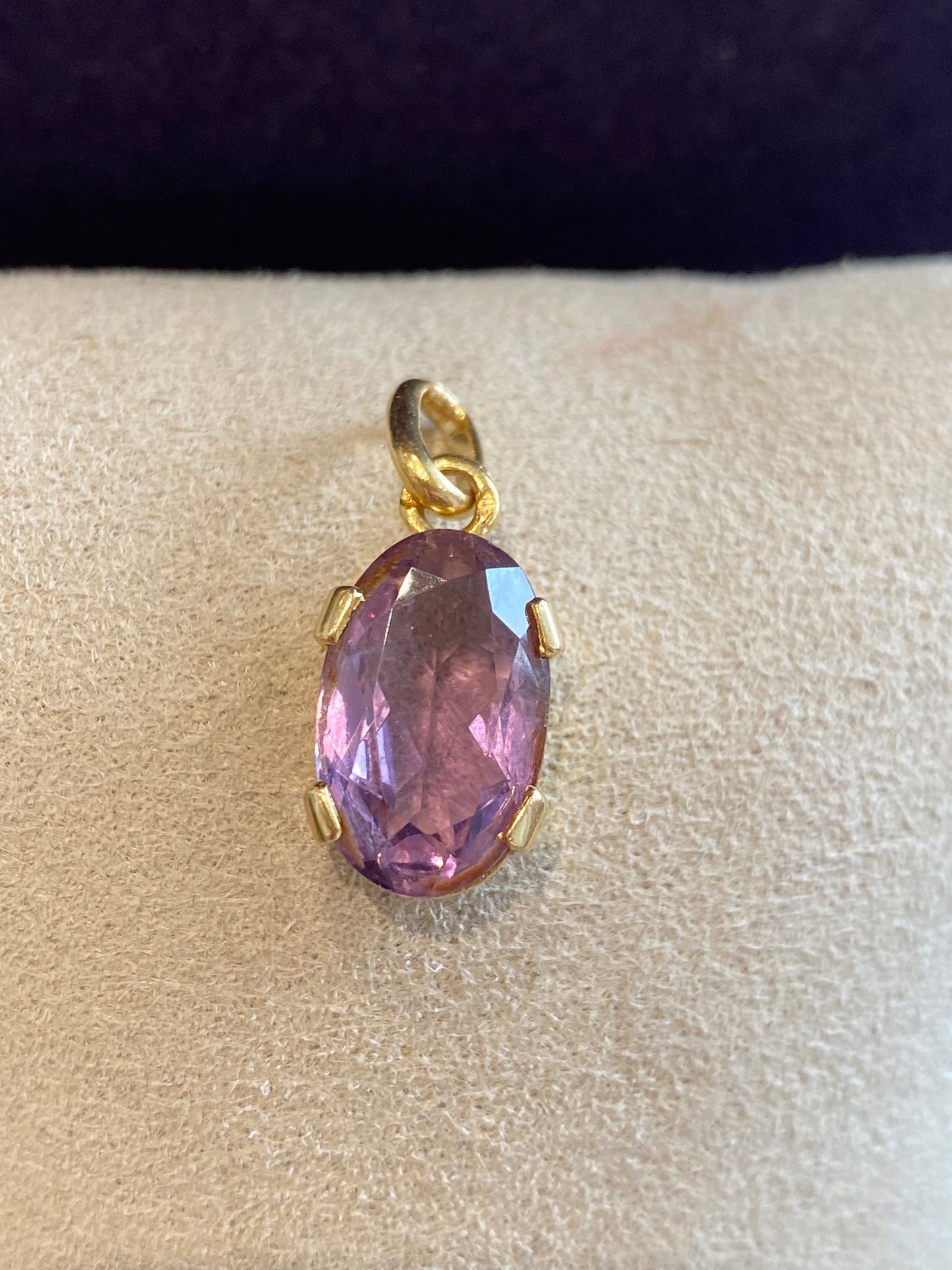 PENDENTIF OR & AMETHYSTE