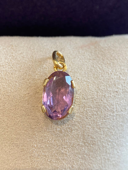 PENDENTIF OR & AMETHYSTE