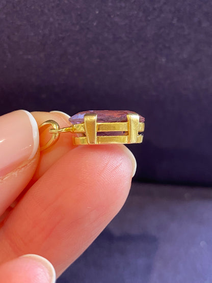 PENDENTIF OR & AMETHYSTE