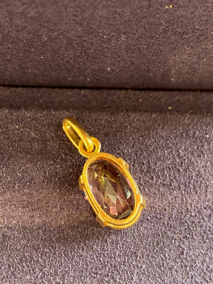 PENDENTIF OR & AMETHYSTE