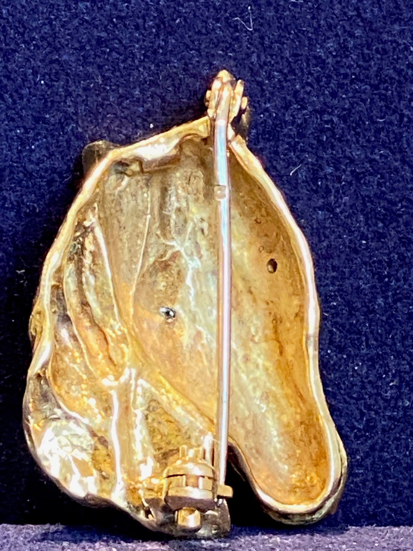 BROCHE CHEVAL EN OR & DIAMANTS