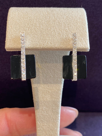 VICTORIA CASAL, BOUCLES D'OREILLE DIAMANTS & ONYX