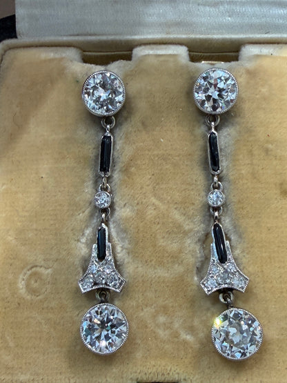 PENDANTS D'OREILLES ART DECO