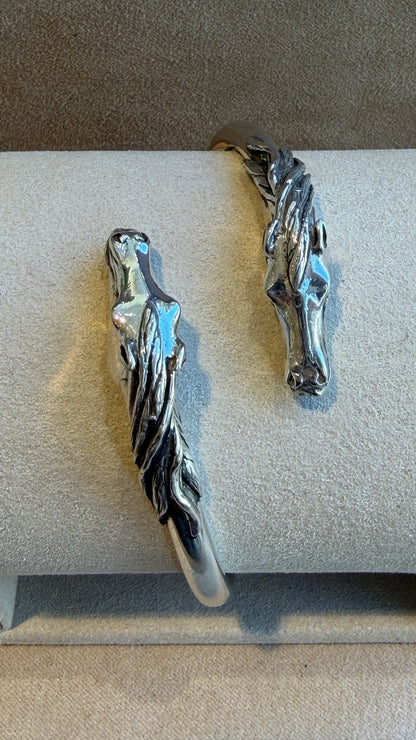 ARTHUS BERTRAND, BRACELET ARGENT TETES DE CHEVAUX