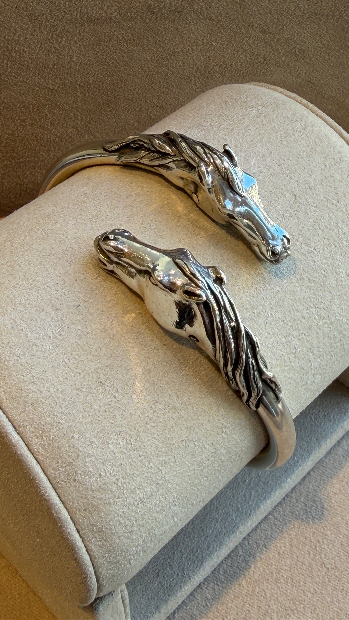 ARTHUS BERTRAND, BRACELET ARGENT TETES DE CHEVAUX