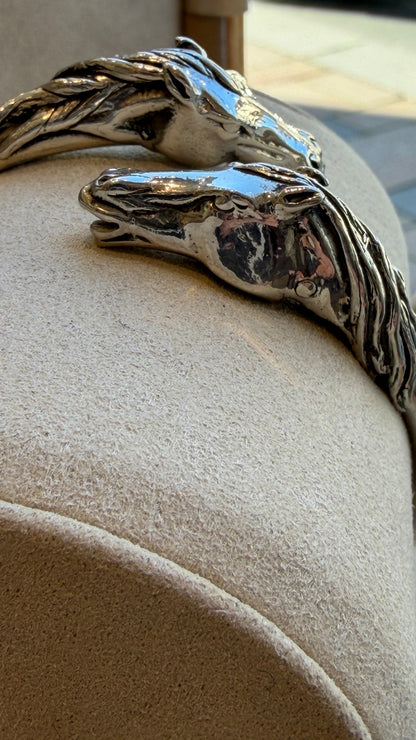 ARTHUS BERTRAND, BRACELET ARGENT TETES DE CHEVAUX