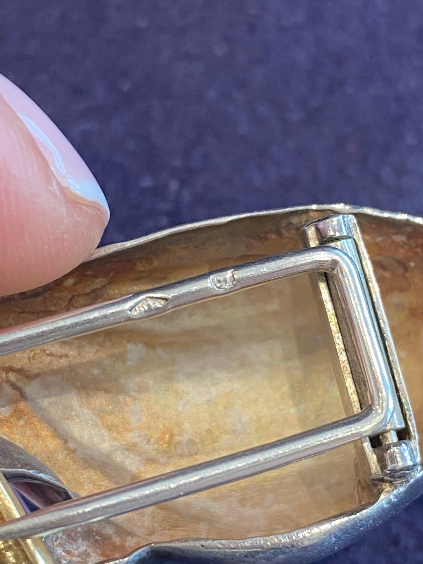 HERMES, BROCHE VINTAGE PERROQUET ARGENT & OR