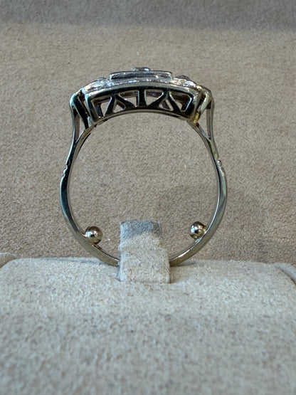 BAGUE ART DECO PLATINE & DIAMANTS