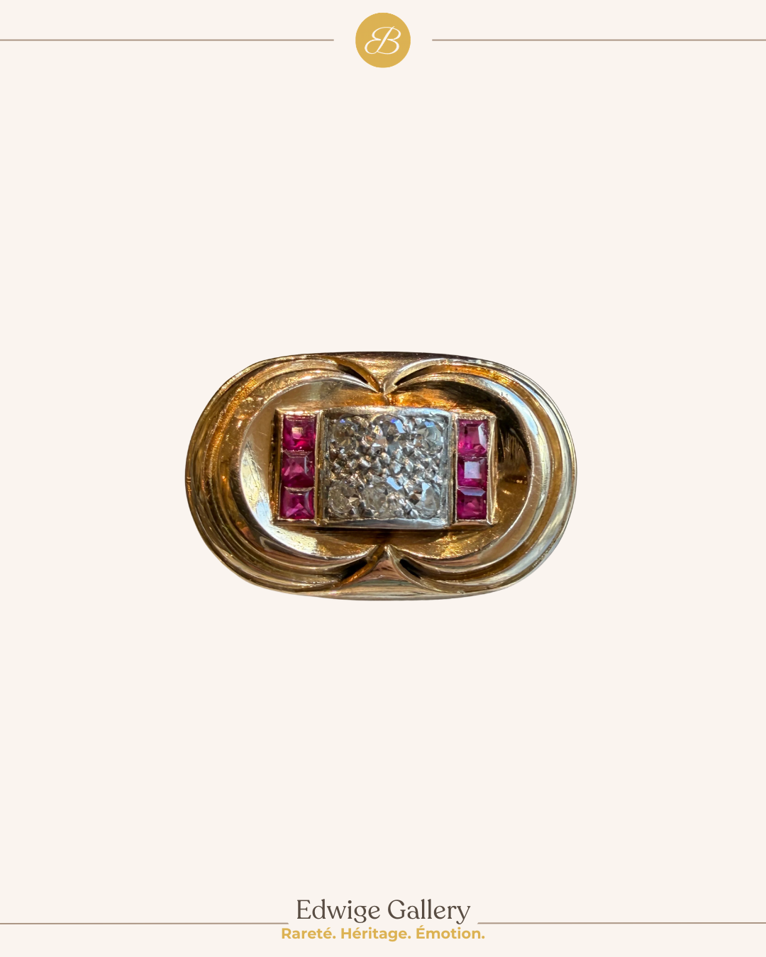 BAGUE TANK MODELE DIT "A PONT"