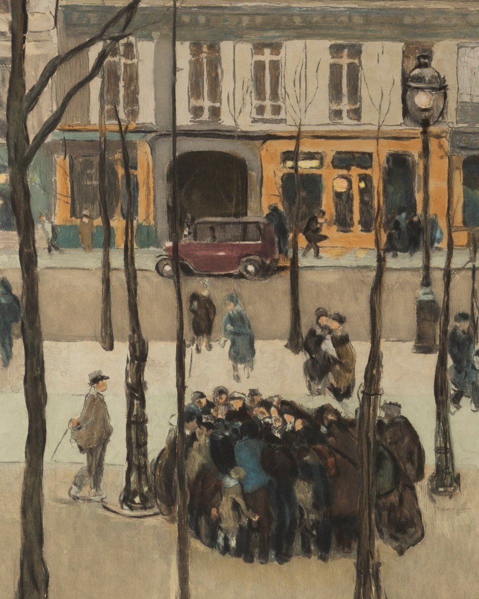 Boulevard Des Batignolles 1931, R. Haasen (mort En 1944) d'Après Jules Adler (1865-1952)
