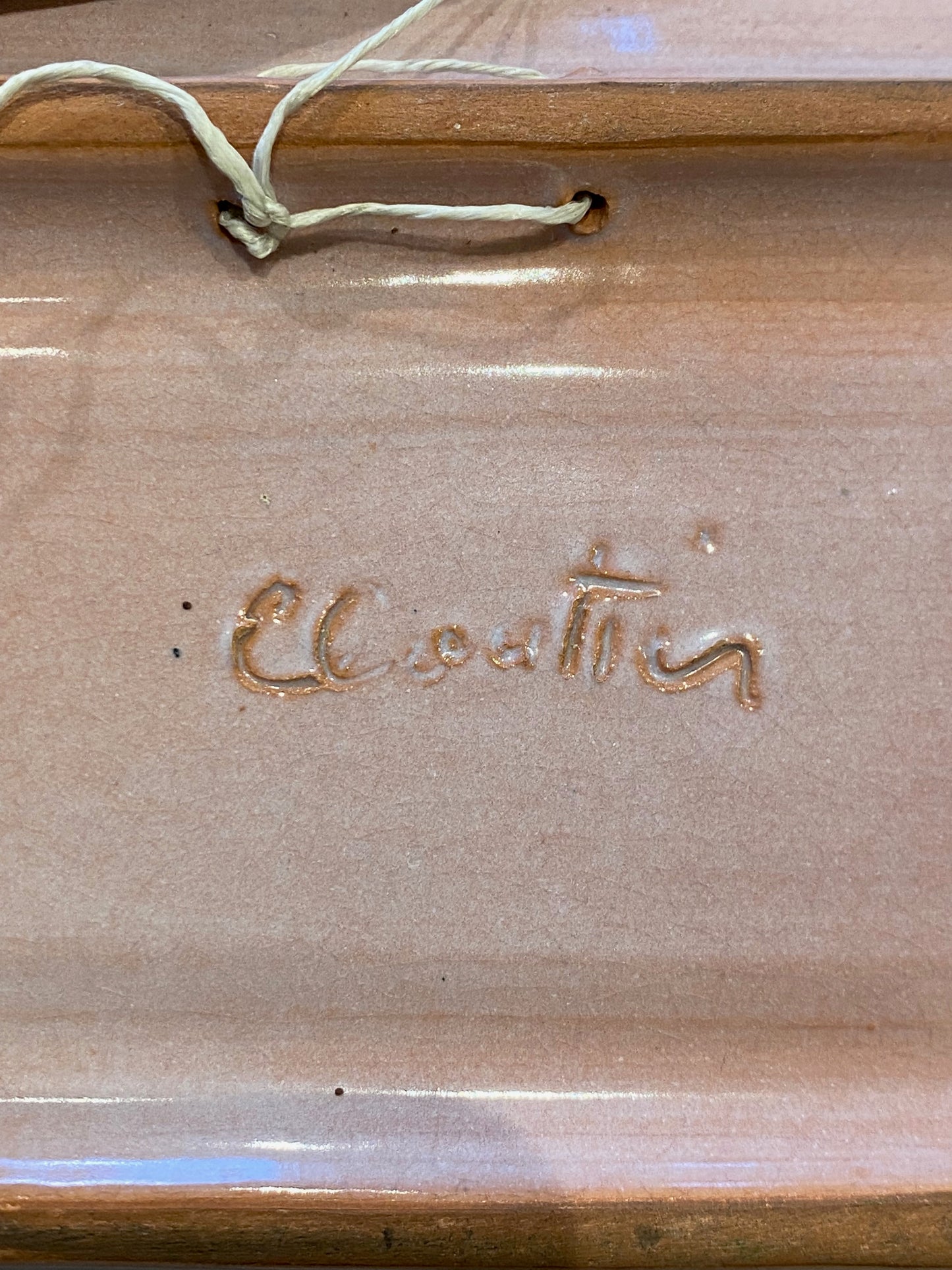 Robert & Jean Cloutier , Plat Oblongue à l'Oiseau Bleu