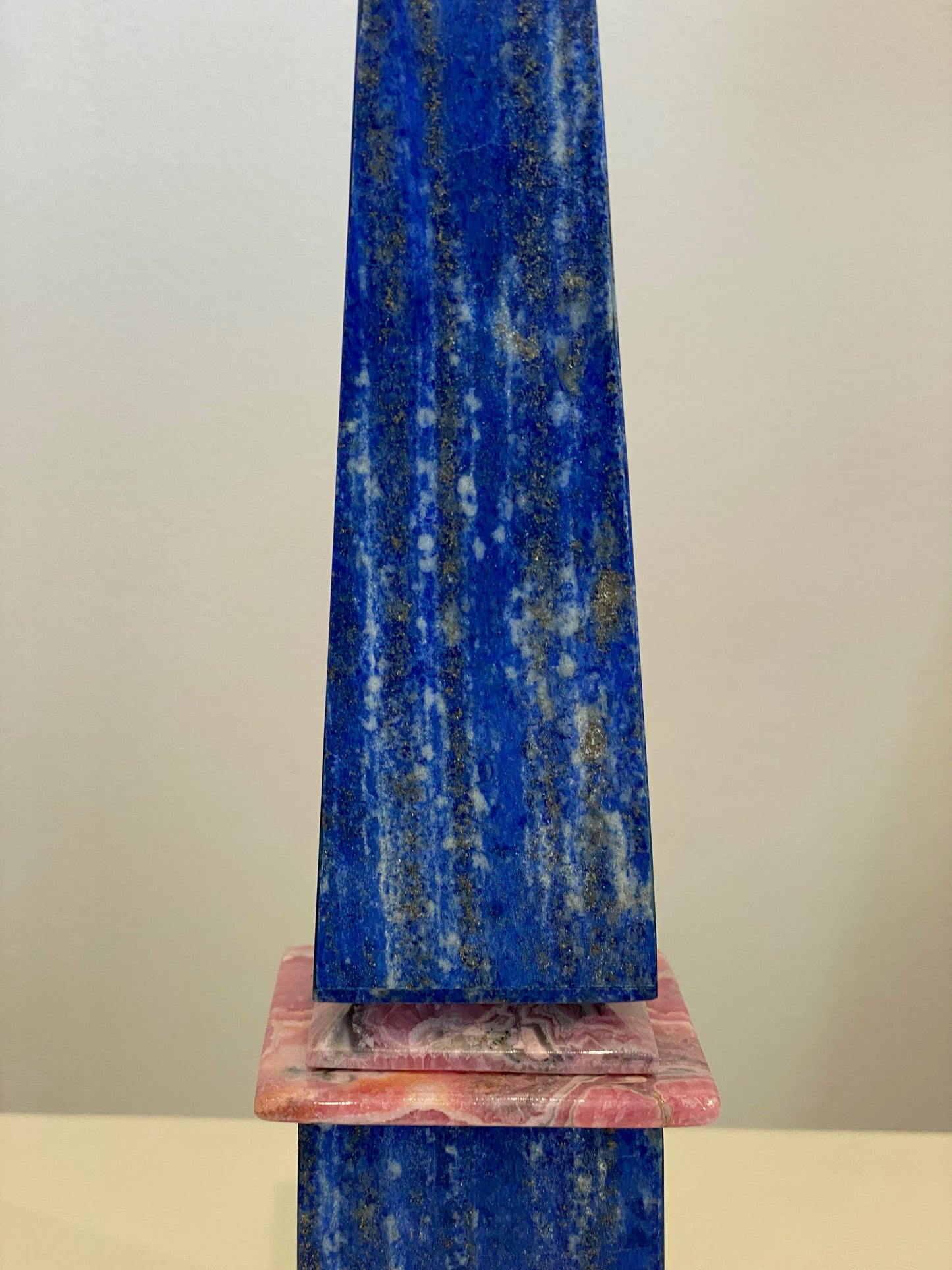OBELISQUE LAPIS LAZULI & RHODOCHROSITE