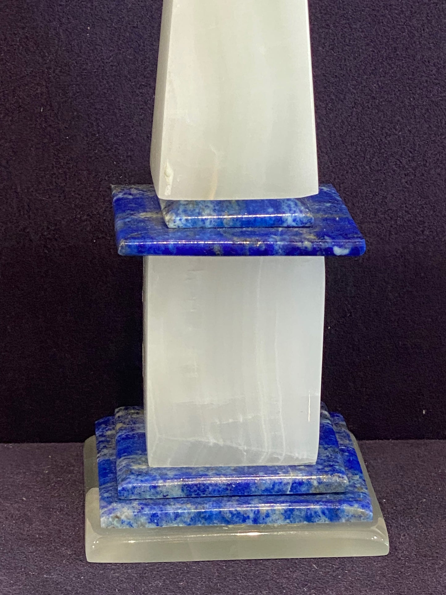 OBELISQUE AGATE & LAPIS LAZULI