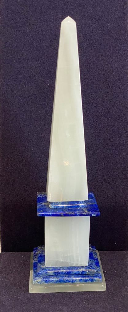 OBELISQUE AGATE & LAPIS LAZULI