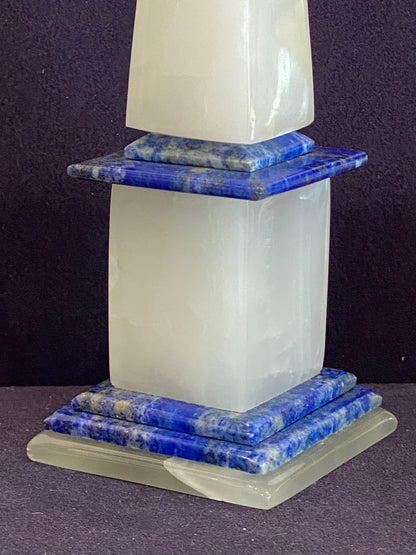 OBELISQUE AGATE & LAPIS LAZULI