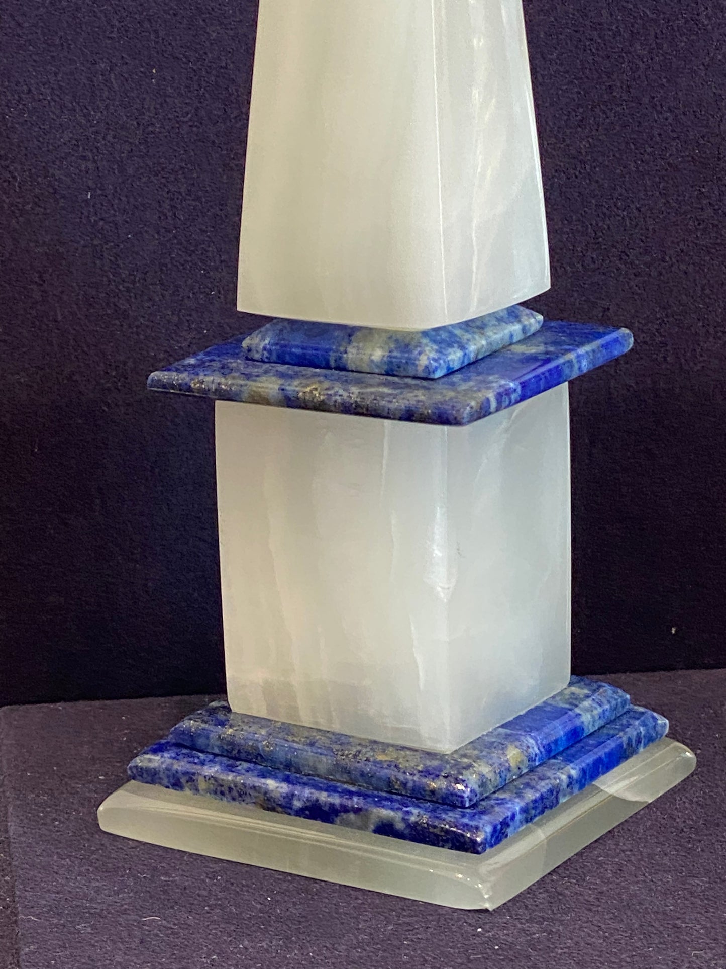 OBELISQUE AGATE & LAPIS LAZULI