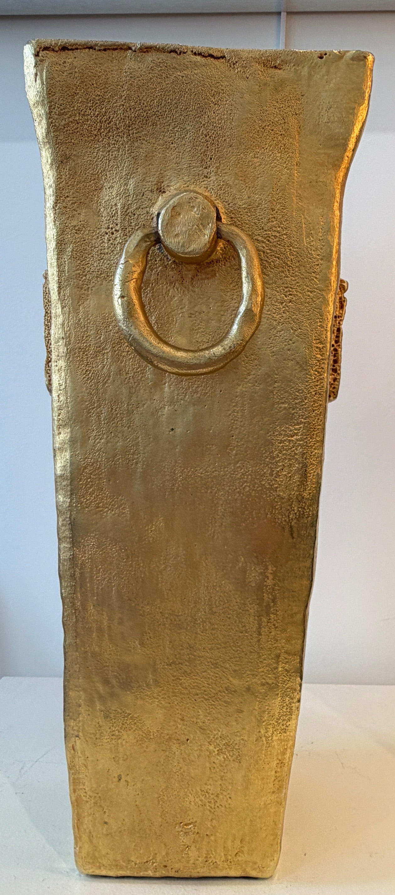 PIERRE CASENOVE, GRAND VASE EN BRONZE DORE