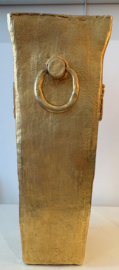 PIERRE CASENOVE, GRAND VASE EN BRONZE DORE