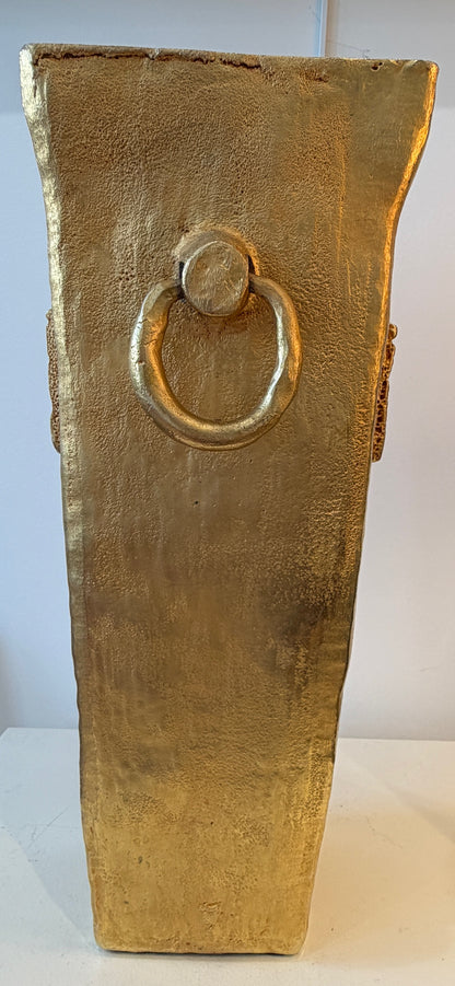 PIERRE CASENOVE, GRAND VASE EN BRONZE DORE