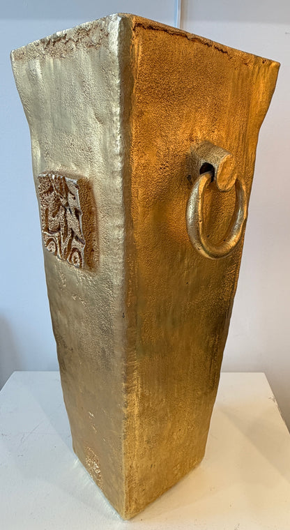 PIERRE CASENOVE, GRAND VASE EN BRONZE DORE