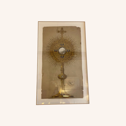 Ostensoir, Gouaché dans le goût de Placide Poussielgue-Rusand (1824-1889)