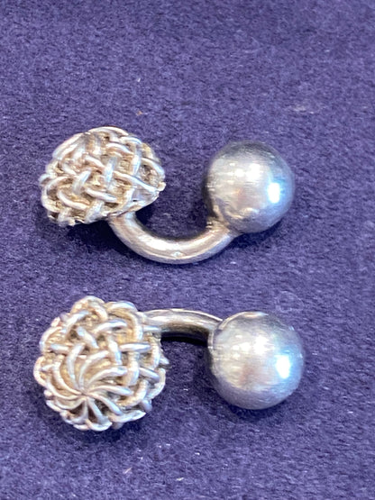 GAETAN DE PERCIN (1904-1994), PAIRE DE BOUTONS DE MANCHETTE EN ARGENT