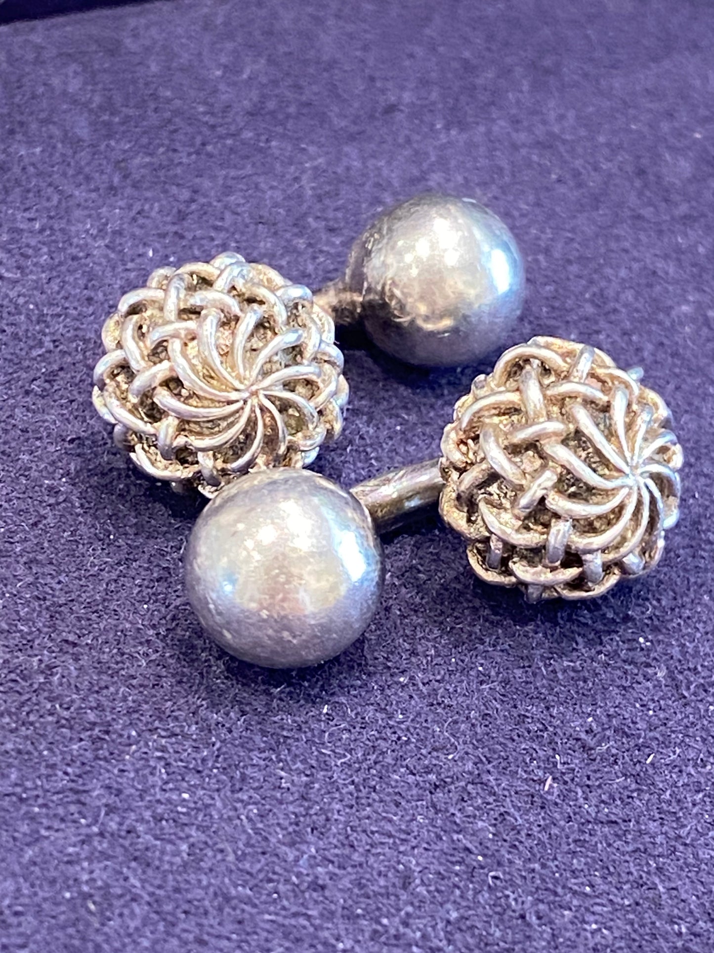 GAETAN DE PERCIN (1904-1994), PAIRE DE BOUTONS DE MANCHETTE EN ARGENT