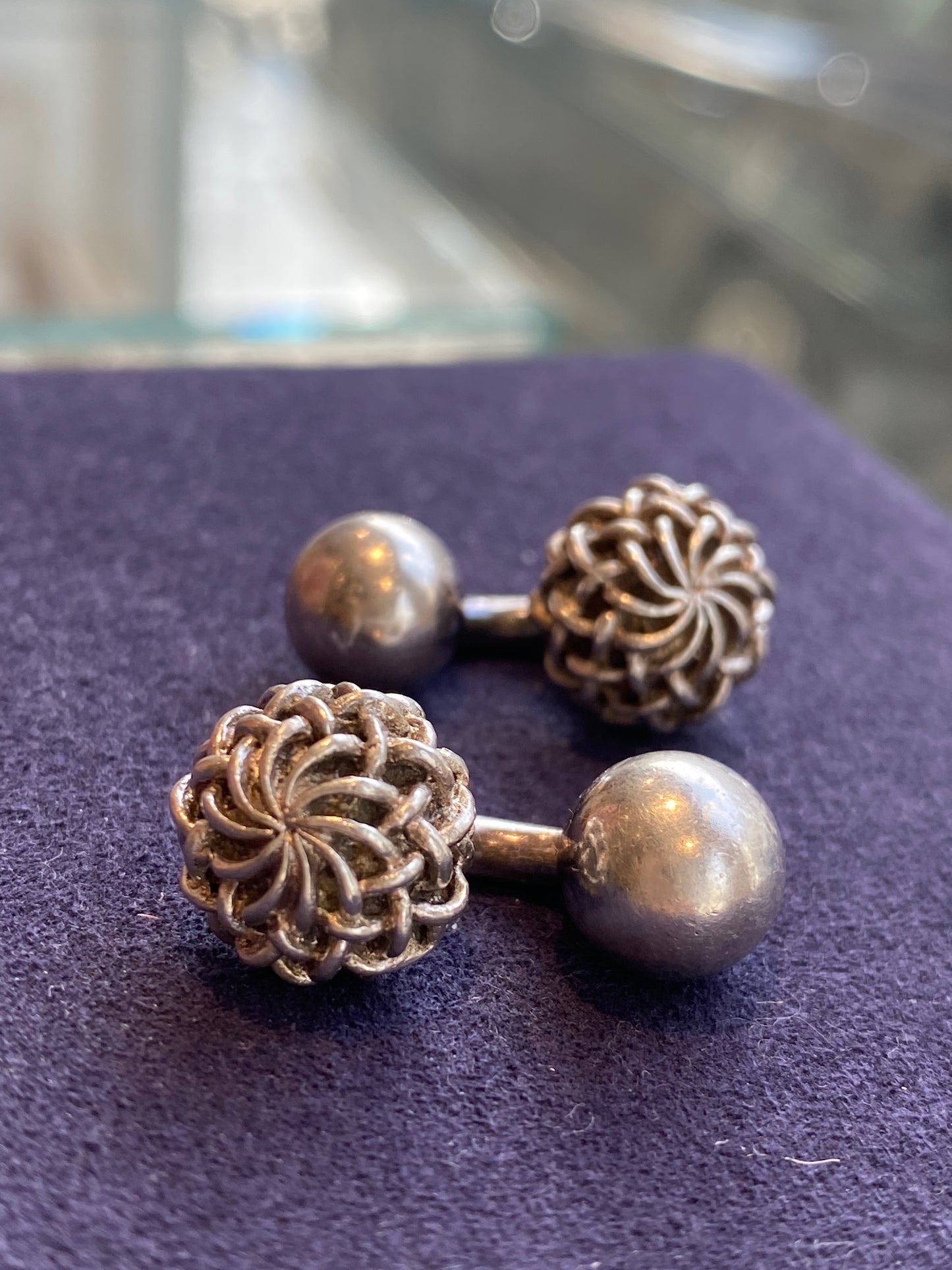 GAETAN DE PERCIN (1904-1994), PAIRE DE BOUTONS DE MANCHETTE EN ARGENT