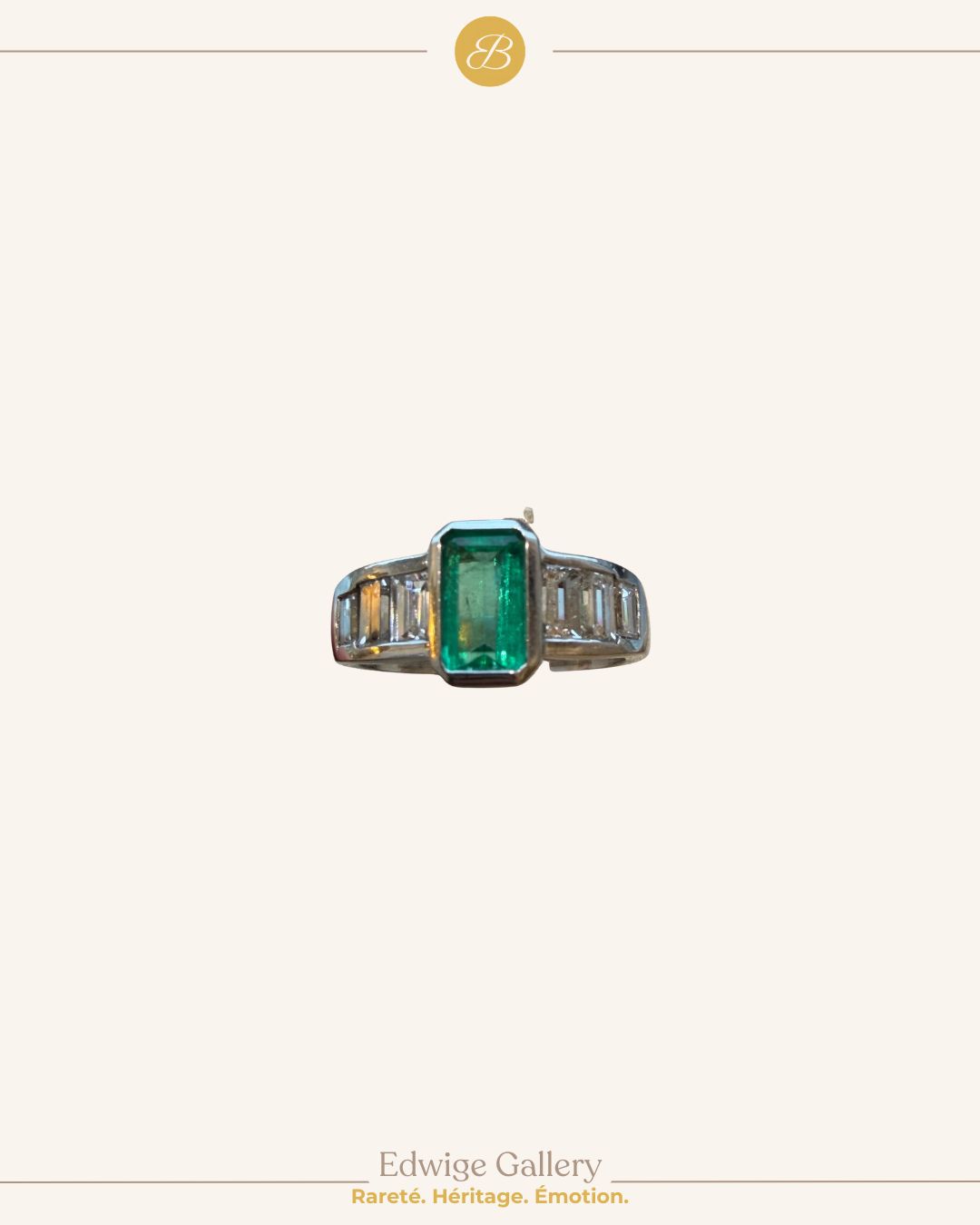 BAGUE EMERAUDE & DIAMANTS