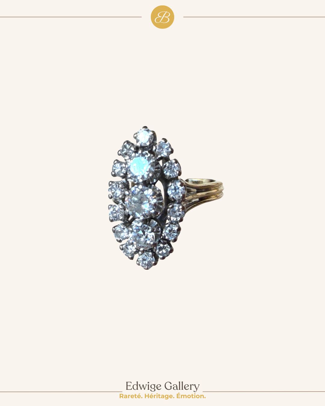 BAGUE MARQUISE DIAMANTS